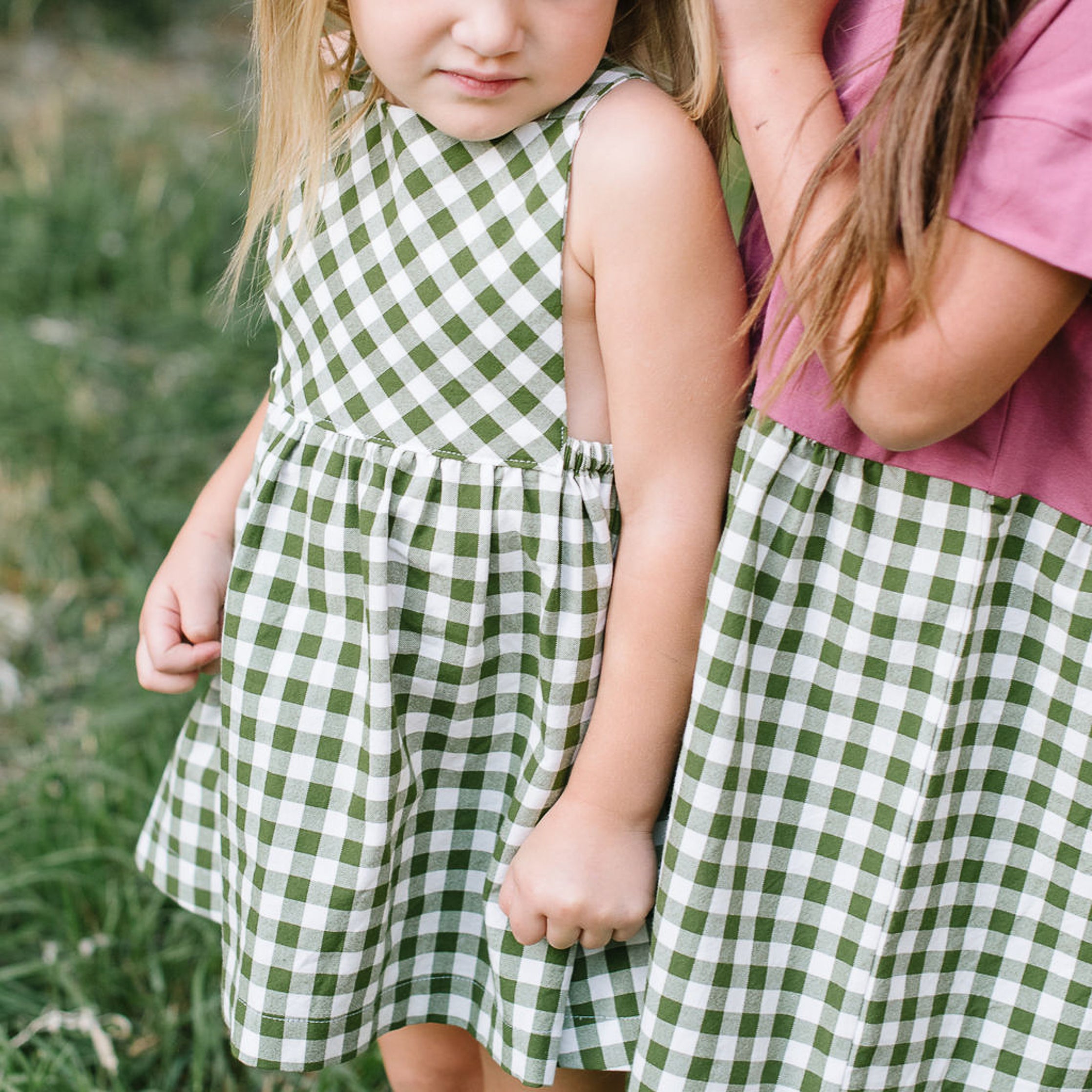 Pinafore Dress in Bush Gingham