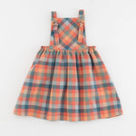 Load image into Gallery viewer, Pinafore Dress in Sunset Plaid
