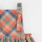 Load image into Gallery viewer, Pinafore Dress in Sunset Plaid
