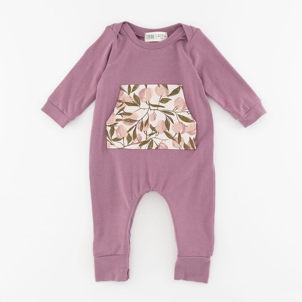 Bamboo Zipper Romper in Orchard